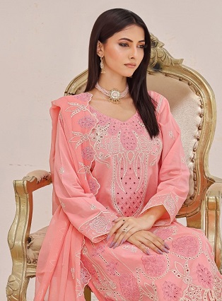 Luxury Chikanari  lawn Stitched collection Raiqa by Bin Hameed .